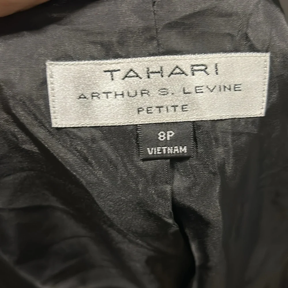 Tahari Women’s Black Velvet Single Button Structured‎ Blazer 8P